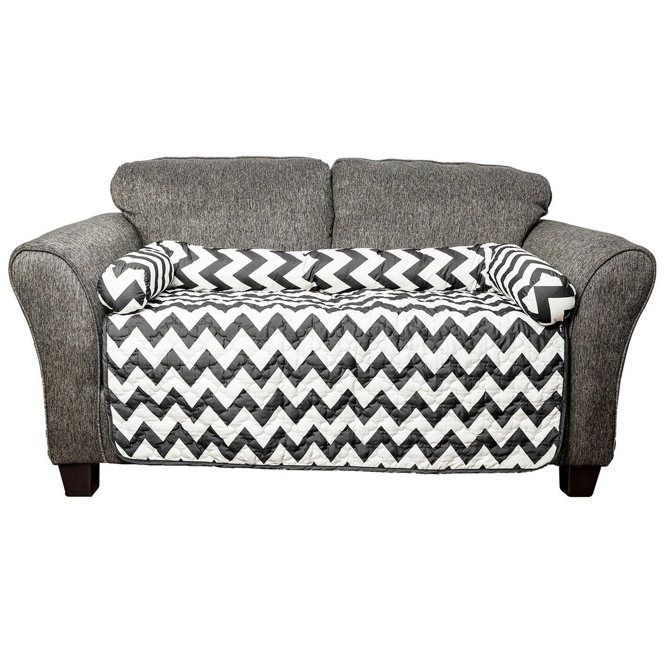 Chevron Reversible Quilted Pet Bed Chair Cover - Assorted Sizes