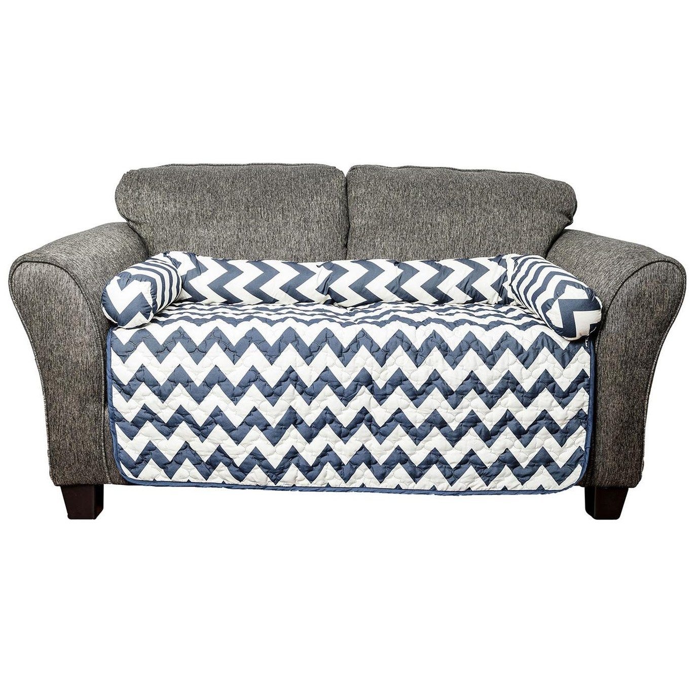 Chevron Reversible Quilted Pet Bed Chair Cover - Assorted Sizes