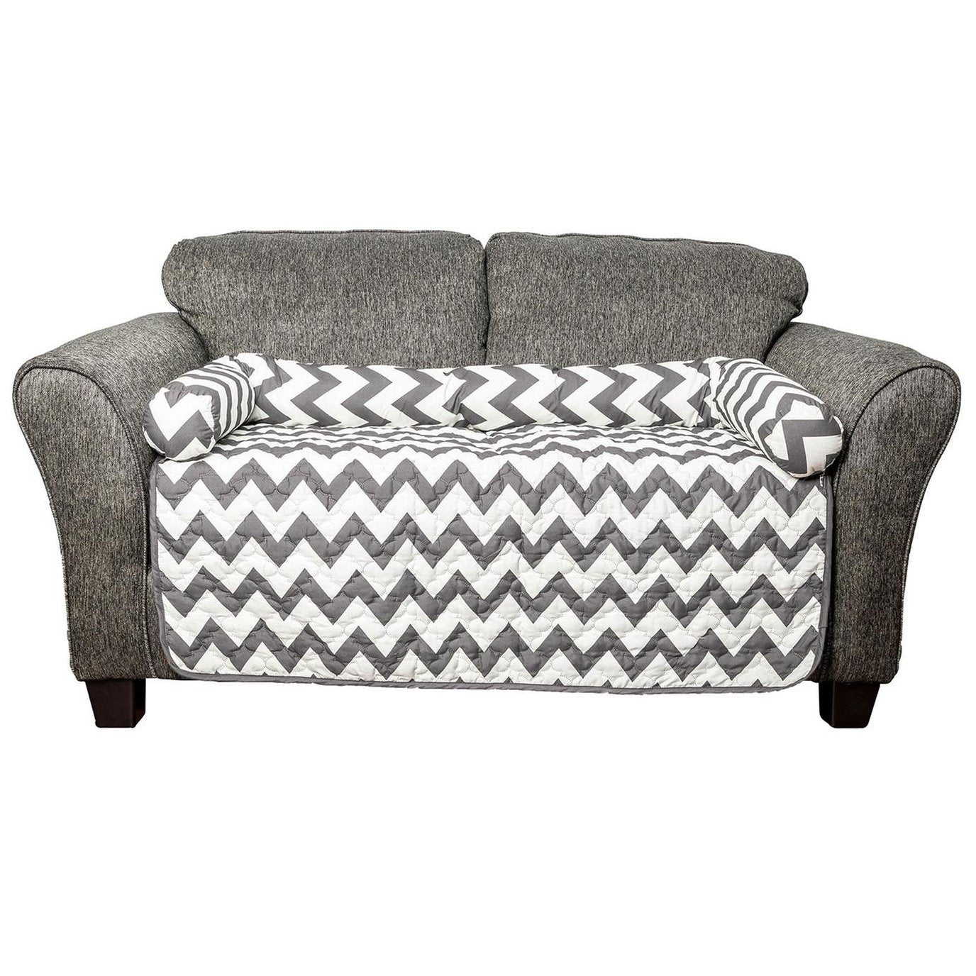 Chevron Reversible Quilted Pet Bed Chair Cover - Assorted Sizes