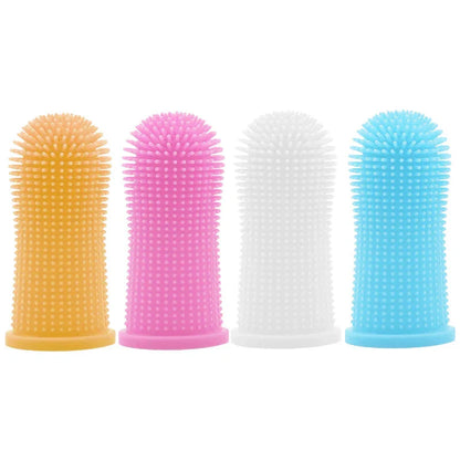5-Pieces: Super Soft Pet Finger Toothbrush Teeth Cleaning Silicone Tooth Brush