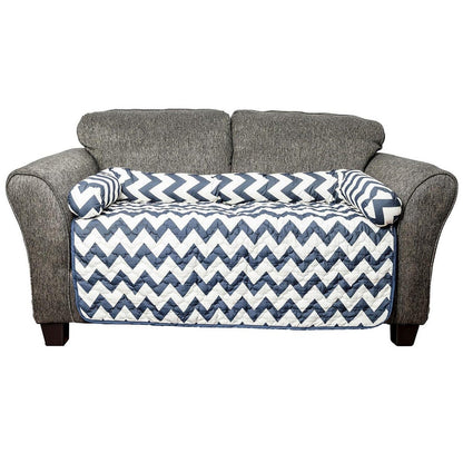 Chevron Reversible Quilted Pet Bed Chair Cover - Assorted Sizes
