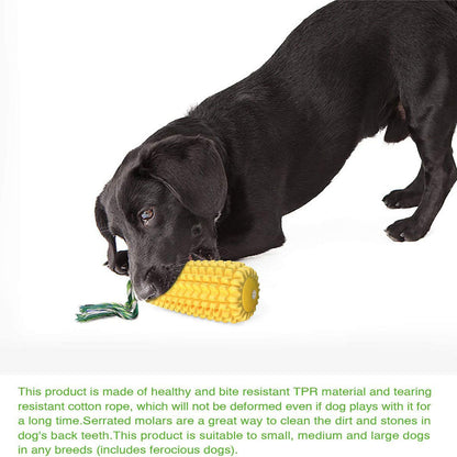 Indestructible Tough Durable Chew Corn Squeaker Interactive Dog Toys